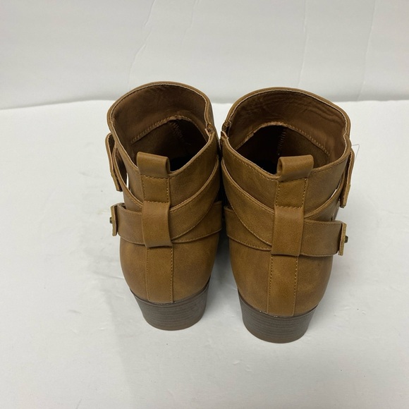 Unionbay Women’s Boots Tilly Cognac Heels Brown Ankle Boots Size 9M - Picture 5 of 7